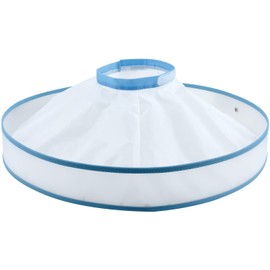 Rozenstar ACAPE60 Haircut Cape Cut Cloth (Both Adults and Children), Self-Cut Hair Cut, Compact Storage, Includes Pouch, White & Light Blue