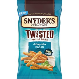 Snyder's Jalapeno Ranch Twisted Pretzels 12oz (Pack of 4)
