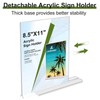 Acrylic Sign Holder,8.5x11 Inches Acrylic Display Stands,Table Top Sign Paper