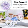 Purple Crystal Forget Me Not Glass Flowers Bouquet Gift for