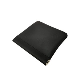 SCIKHEFT Faux Leather Jewelry Travel Bag Jewelry Pouch for Trinket Festive Gift Option for Christmas, Wedding Celebrations (Black 2PCS)