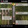 Taylor Capacity Jumbo Rain Gauge, Measure and Monitor Precipitation, Easy