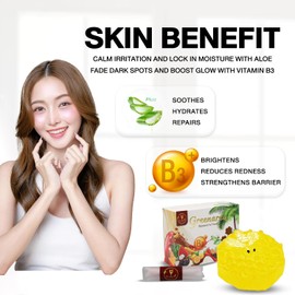 Jabón Natural En Forma De Fruta Y Flor Con Vitamina B3 Y Aloe Vera. Hidratante, Suave Para Pieles Sensibles. Incluye Red De Espuma. Hecho Mano En Tailandia. Para Uso Corporal Y Manual (1