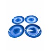 Royal Norfolk Blue Burst Dinner Plate 7” Set Of 4