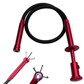 Stereotype four-claw magnetic gripping tool with LED light stainless steel spring can be fixed in different shapes without bounce 2 in 1 magnetic pickup (Directional four-jaw picker-03)