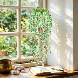 Weldomcor 5540 Pcs Beaded Plant Kit, Forever Green Glass Beads for Beaded Plants Leaf Flower Sun Catcher Seed Beads Kit with Tutorials for Succulent Plant Jewelry Making DIY Crafts Home Decor
