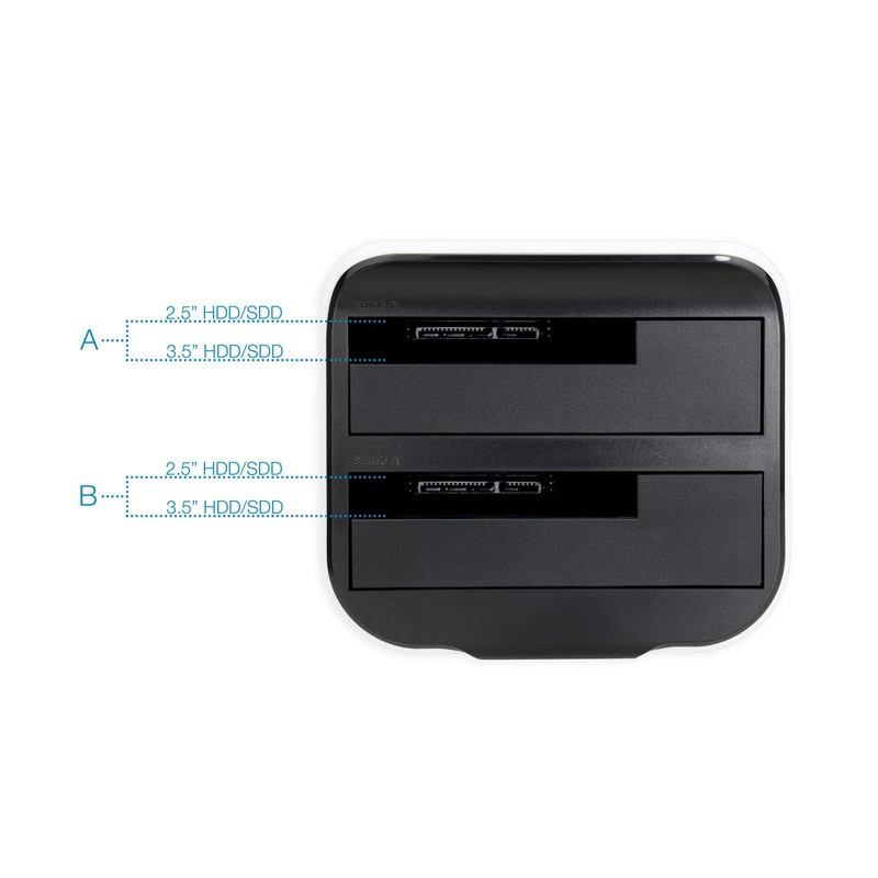 TooQ TQDS-802BW Docking Station Connection Base with Double SATA Bay