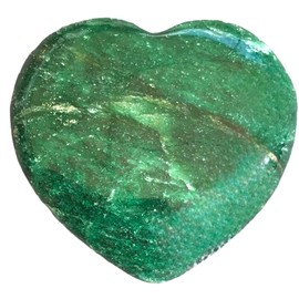 Steinfixx® - Large Gemstone Heart, Healing Stone, Lucky Stone, Chakra Stone, Pocket Stone, Massage Stone, Gift for Loved Ones (Epidot)