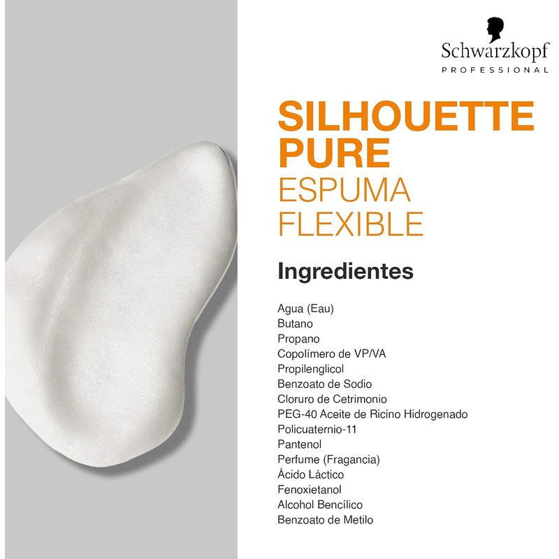 SILHOUETTE Espuma Flexible Hold, Fijación Duradera, Volumen y Brillo 200