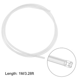 uxcell PTFE Tubing Hose for 3D Printer 1.75mm Filament Transparent 3.28ft Length with Pneumatic PC4-M6/M10 Fittings