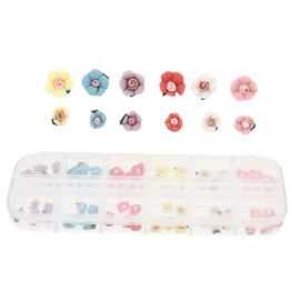 Baluue DIY Fingernail Flower Patches 12 Pieces Ceramic Nail Art Decor Safe for Nails