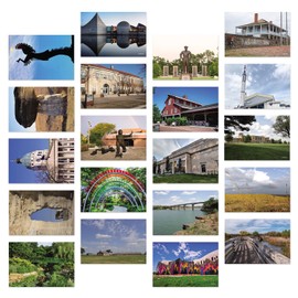 Dear Mapper Vintage United States Kansas Landscape Postcards Pack 20pc/Set Postcards from Around the World Greeting Cards for Business World Travel Postcard for Mailing Decor Gift