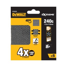 Dewalt DTM3025QZ 240 Grit 1/4 Sanding Sheets (Pack of 5)