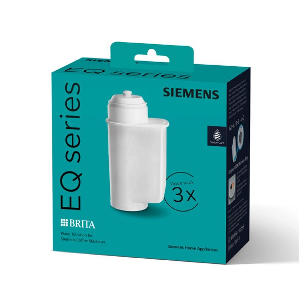 Siemens TZ70033A Brita Intenza Water Filter for Bean to Cup Espresso Machines, Value Pack, Pack of 3, White