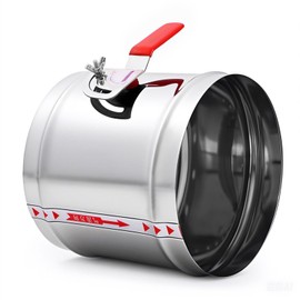 ZOWZEA 8" HVAC Duct Manual Volume Backdraft Damper, Stainless Steel Adjustment Handle, Airflow Control Valve for HVAC Ventilation System