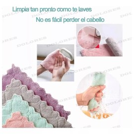 Dolores Cocina Vellón Coral Toalla Paño Absorbente Trapos Limpieza