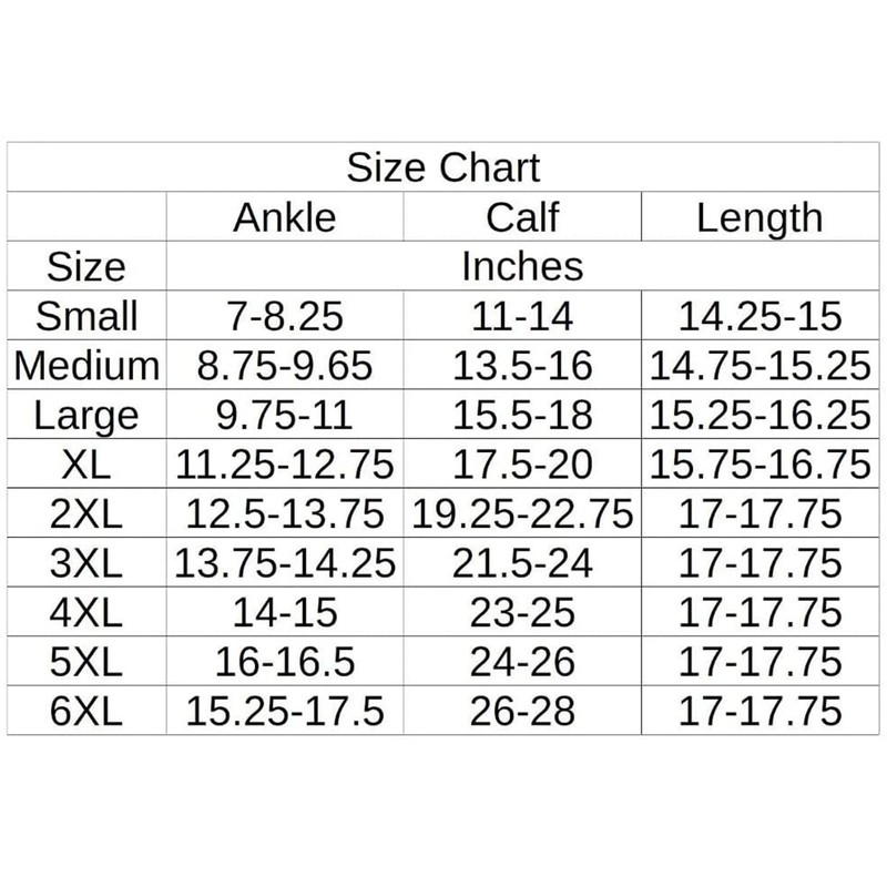 7XL Wide Plus Size Calf Compression for Men and Women