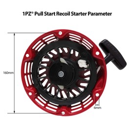 1PZ JP4-GX6 GX120 GX160 GX200 Recoil Starter Pull Starter Honda 5.5HP / 6.5HP Engine Parts Tiller Generator Wood Splitter Cup with M6*8 Phillips Screws