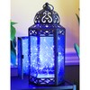 Vela Lanterns 12" Black Metal Moroccan Decorative LED Fairy Lights