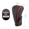 MOXRUQ Leather Car Gear Shift Knob Cover, Anti-Slip Breathable Shifter