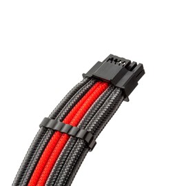 CableMod Universal Pro ModMesh Sleeved 12V-2x6 12VHPWR StealthSense Direct PCIe Cable (Black + Red, 16-pin to 16-pin, 60cm)