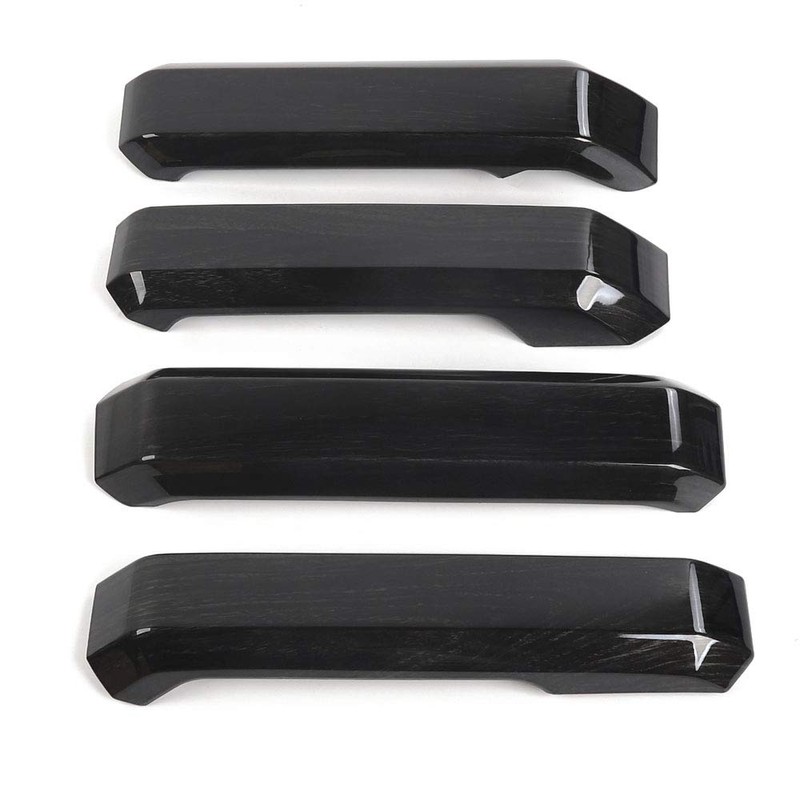 Voodonala Black Wood Grain Inner Door Handle Covers Trim for