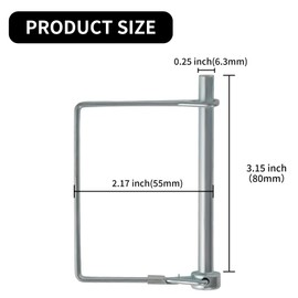yolmooat 4Packs Premium Trailer Coupler Pin, 1/4" x 3.15"(6.3mm x 80mm) Trailer Pin,Super Sturdy Hitch Pin Trailer Hitch Pin,Upgrade Coupler Pin for Farm Trailers, Towing, Lawn