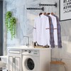 Alighting Laundry Hanger Dryer Rack Folding Wall Mount Clothes Black
