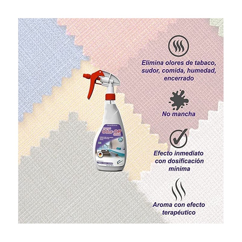 ECOSCENT ODOR-OFF Off Textiles– Elimina olores en Superficies Textiles-No Mancha