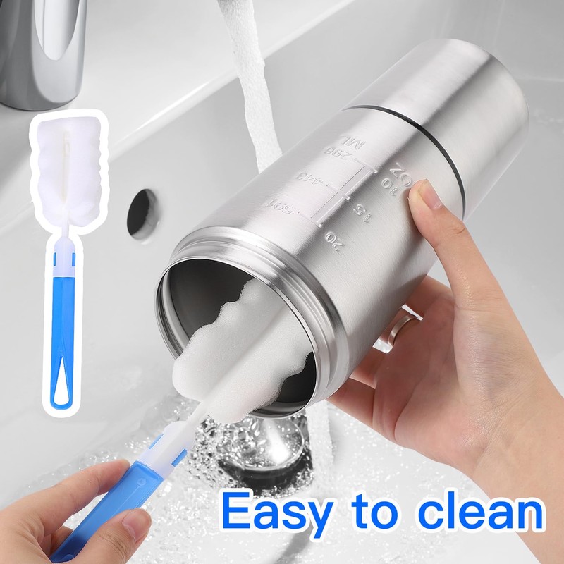 iAbaigla 304 Stainless Steel Protein Mixer Cup, Single Layer with