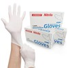APALUX Nitrile Gloves, Disposable Gloves, White, Powder Free, 100 Pieces,