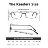 Autojouls Best Metal Reading Glasses Blue Light Blocking Spring Hinge