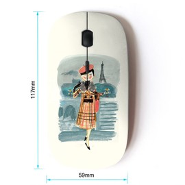 KOOLmouse [ Optical 2.4G Wireless Mouse [ Paris French Girl Lady Woman Fashion Beret ]