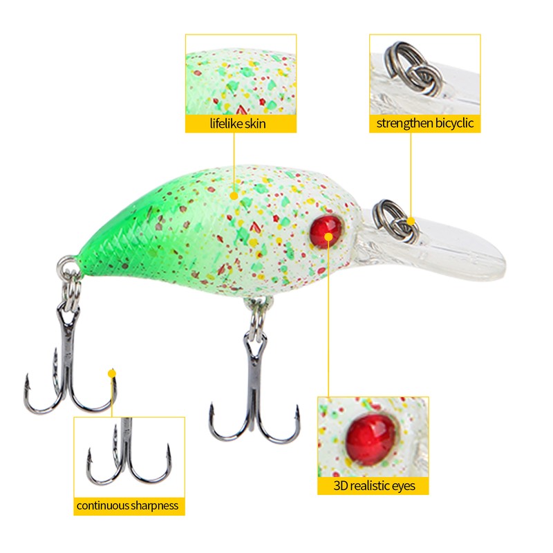 Lure Fishing Bait Sinking Artificial Hard Wobblers Baits for Seabass
