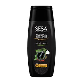 Sesa Ayurvedic Medicinal Shampoo for Hair Fall Control and Hair Growth Bhringraj & 16 Rare Herbs All Hair Types Paraben Free 200 ml (Pack of 1)