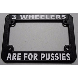 Motorcycle License Plate Frame Holder 3 Wheelers are for Chopper Bobber Sportster Bike Scooter Mini Bike Tattoo FITS Harley Indian Ducati Triumph Norton Polara Buell Shop Garage Funny Gift