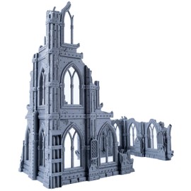 3D Vikings Gothic Ruins Series - Set 1: Three-storey Ruined Building and Adjacent First Floor Remnant 28/32mm Scale