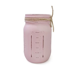 Pink Mason Jars for Centerpieces for Tables, Rustic Mason Jars for Centerpieces, Pink Pen Holder for Desk, Pint 16 oz. Pink Baby Shower Centerpieces for Tables Girl Boho, Baby Shower Decor (Pink)