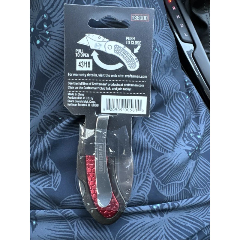 Craftsman SEARS Craftsman Red NOS Folding Lockback 2-1/4" Utility Knife