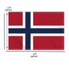 Große 60×90 CM Norwegen Flagge, 2×3FT Medium 150D Norwegisch banner,Strapazierfähige
