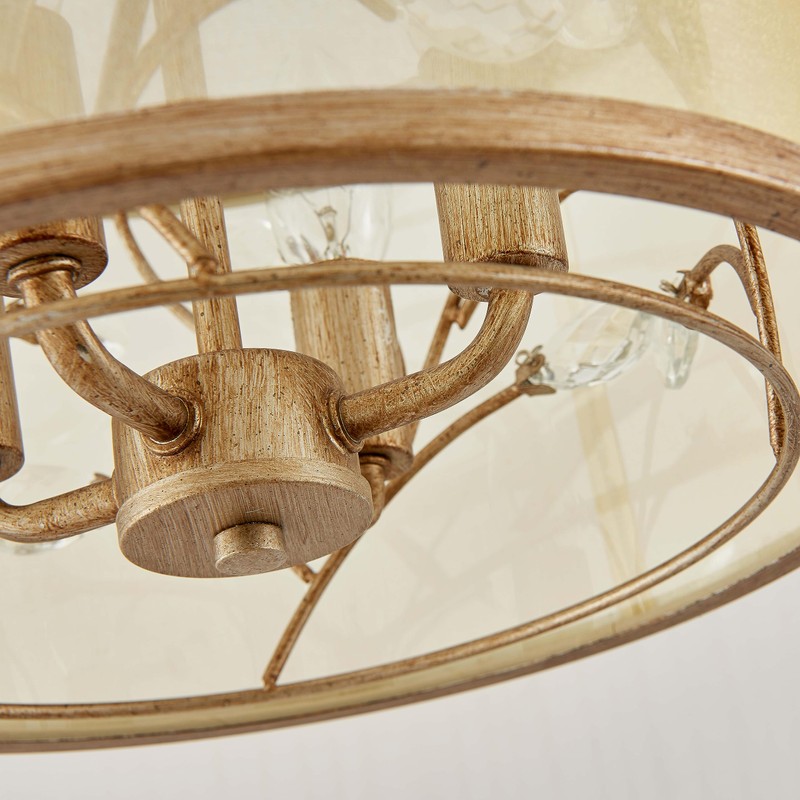 AGV LIGHTING CL022 K9 Crystal Semi Flush Mount Ceiling Light
