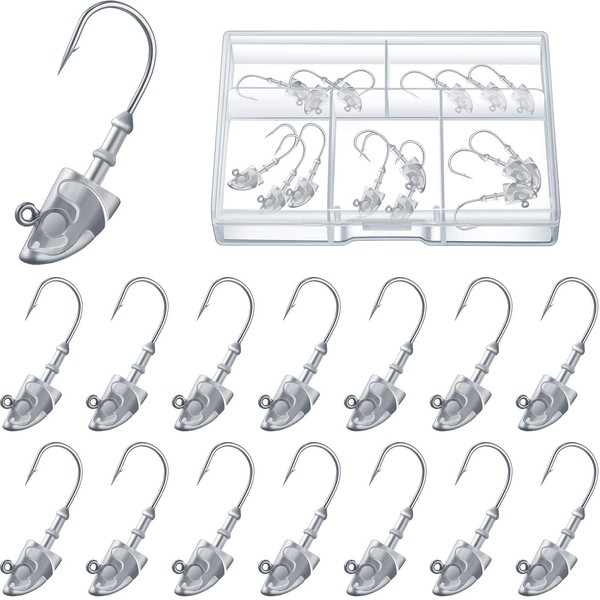 Swimbait - 15 ganchos para cabeza de anzuelo con peso,
