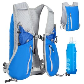 Expansea 7L Running Vest for Men and Women, Running Backpack with 500 ml Water Bottle, Multifunctional Ultralight Reflective Running Vest for Running, Cycling, Trails, Marathons, Camping