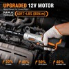3/8" Cordless Ratchet Wrench Set, 60FT-LBS(80N.m) Electric Ratchet, 12V Extended
