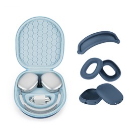 Yinke - Funda inteligente para AirPods Max compatible con el modo de sueño, con AirPods Max funda de silicona para auriculares y auriculares y funda para diadema con accesorios antiarañazos,