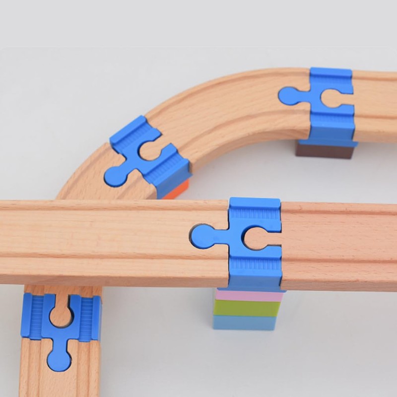 Neueins Track Coupling Parts for Wooden Rails and Blocks Together