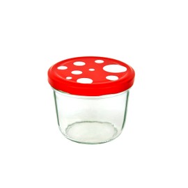 MamboCat Set of 100 Jars 230 ml to 82 Toadstool Lid Red White Polka Dots Includes Diamant Gelierzauber Recipe Book Jam Jar Preserving Jar