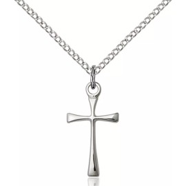 Bliss Sterling Silver Maltese Cross Religious Medal Pendant Necklace 18" Chain GiftBox