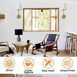 Passica Decor Wall Sconces Set of 2 Pack Antique Brass Vintage Industrial Wall Lamp Light Fixture with Flared White Fabric Shade for Living Room Bedrooms Bedside Reading Fireplace Farmhouse