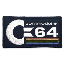 Retro Commodore 64 Computer Iron On Patch Retro Vintage Style Hat Cap Sew Iron On